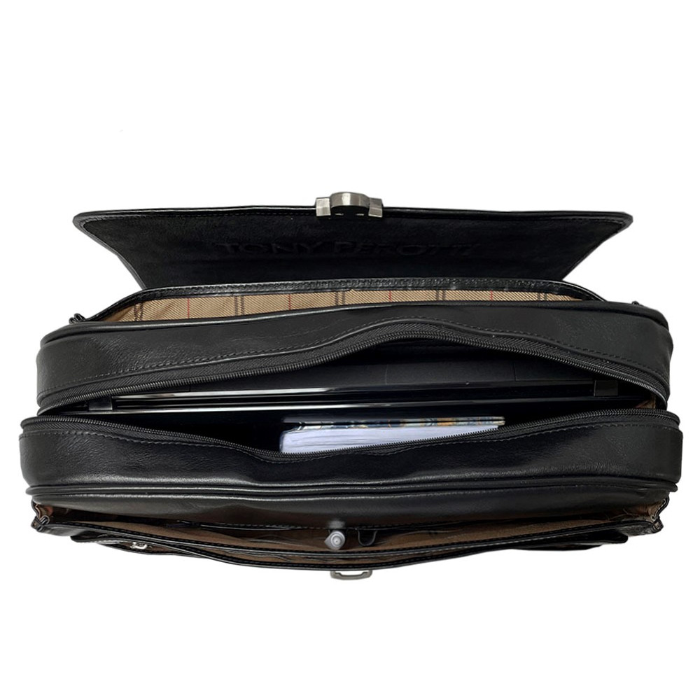 Мужской кожаный портфель TONY PEROTTI Italico 8361-40 nero