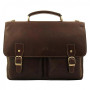 Мягкий мужской портфель из кожи TONY PEROTTI Italico 9338 moro