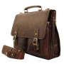 Мягкий мужской портфель из кожи TONY PEROTTI Italico 9338 moro