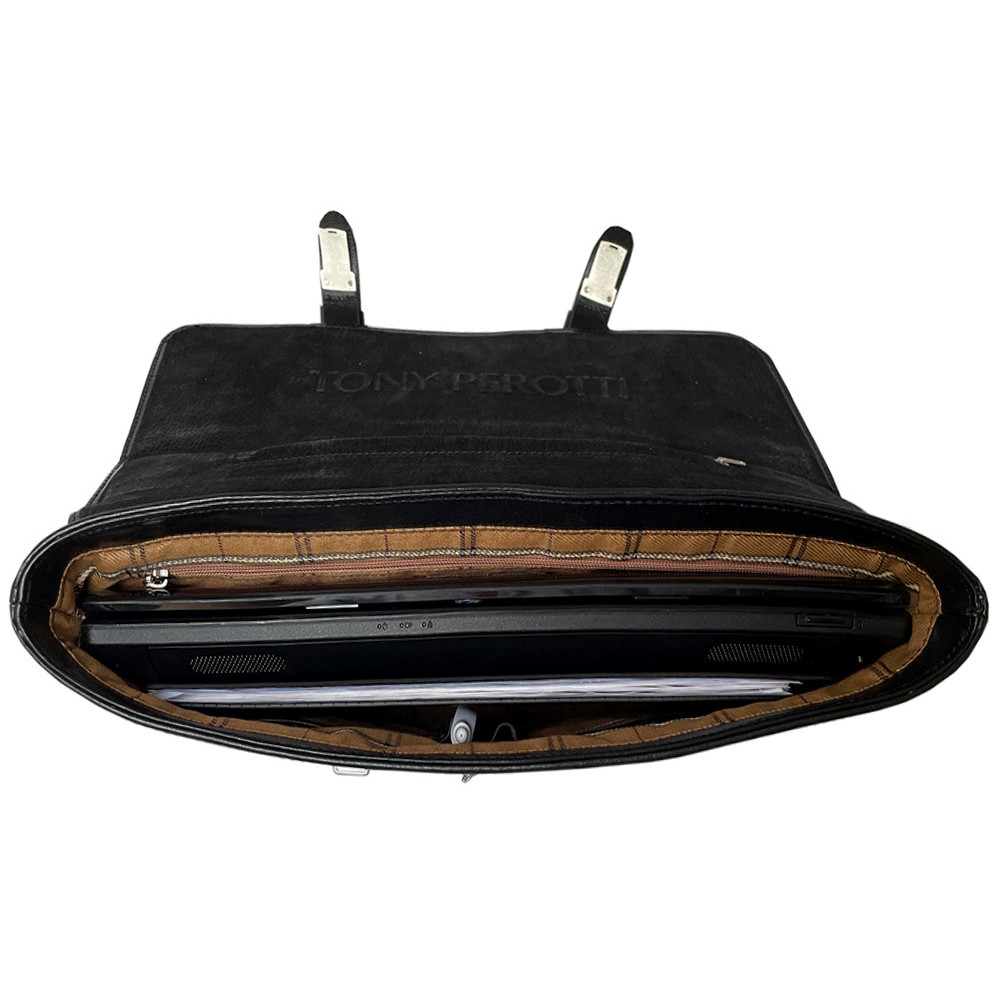 Мужской кожаный портфель Tony Perotti Italico 9225-38 nero