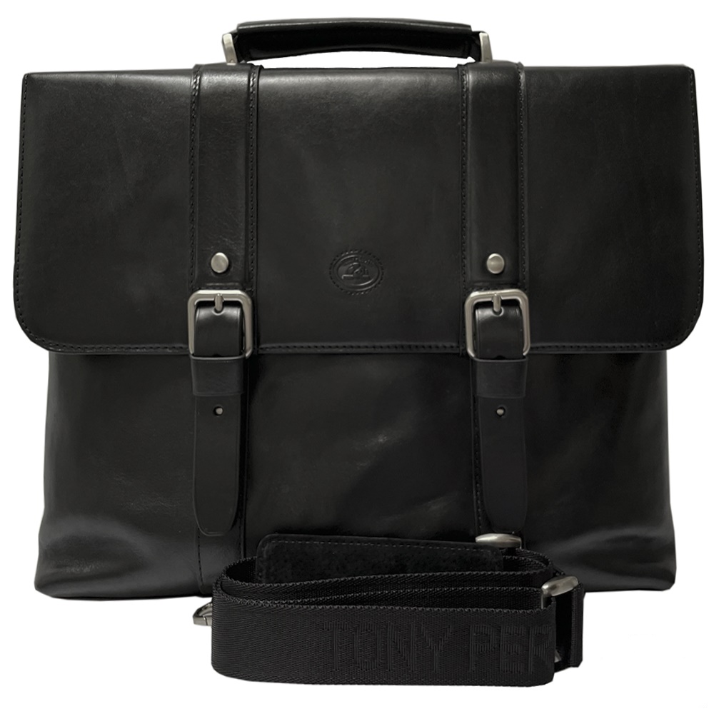 Мужской кожаный портфель Tony Perotti Italico 9225-38 nero