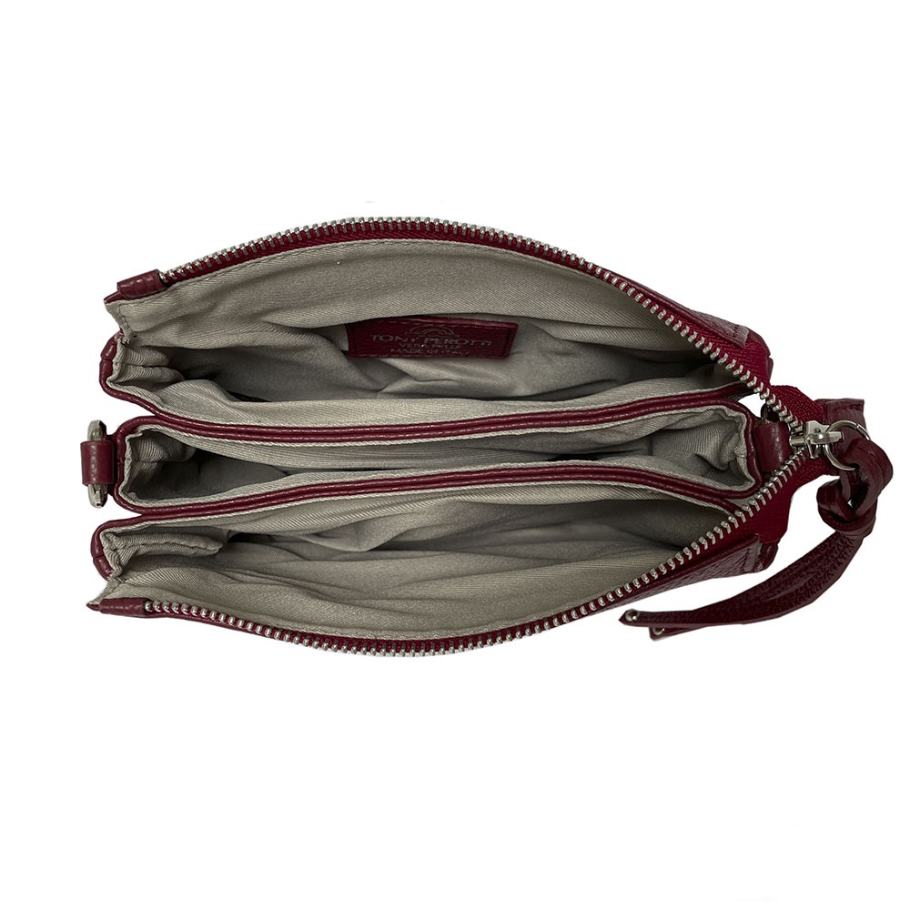 Жіноча шкіряна сумка-клатч TONY PEROTTI Borsa CA04B-30DR dark red
