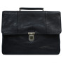 Чёрный портфель кожаный Varsavia 9943 nero