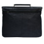 Чёрный портфель кожаный Varsavia 9943 nero