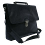 Чёрный портфель кожаный Varsavia 9943 nero