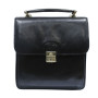 Чёрная кожаная барсетка Tony Perotti Italico 8266 nero