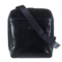 Синяя кожаная сумка через плечо TONY PEROTTI Italico 6001 navy