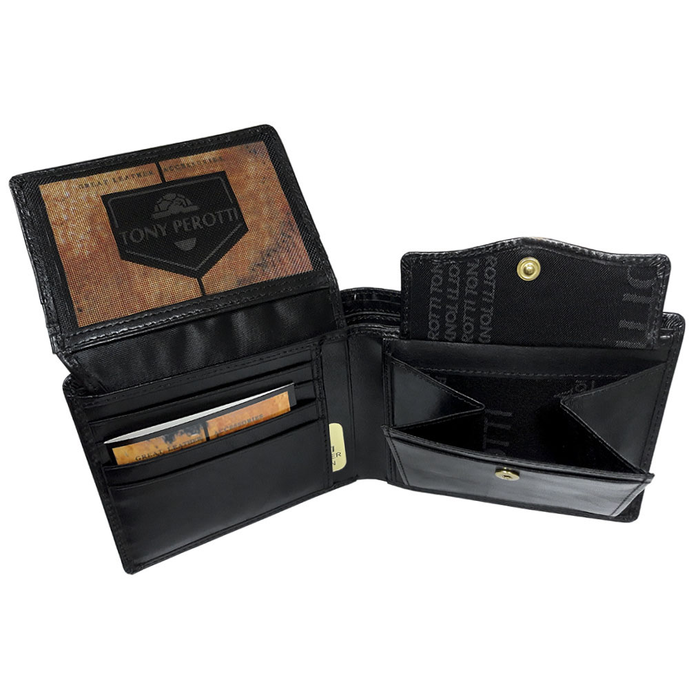 Чёрное портмоне мужское Tony Perotti Italico 533 nero
