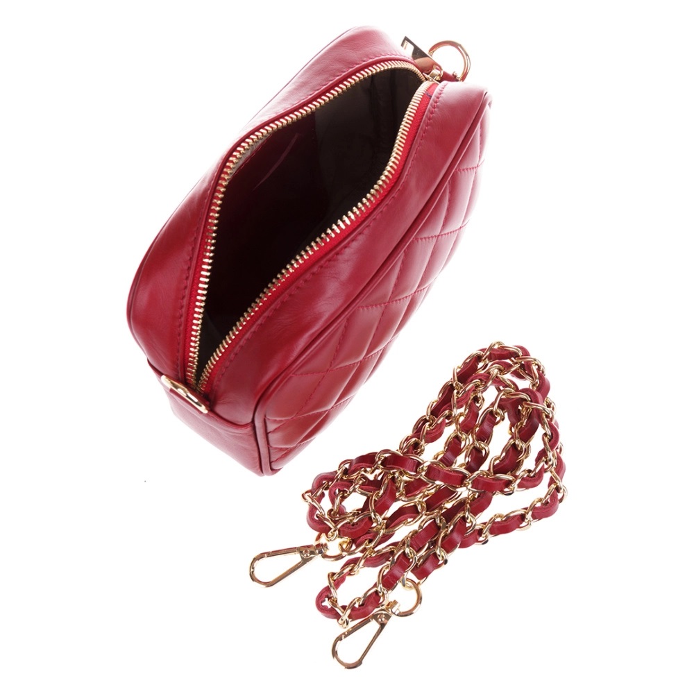 Красная женская сумочка через плечо Borsa CA006-01DR dark red