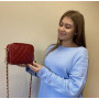 Красная женская сумочка через плечо Borsa CA006-01DR dark red