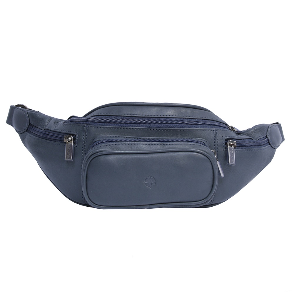 Шкіряна сумка бананка Tony Perotti Cortina 6000 navy