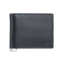 Чёрный кожаный зажим для денег Cortina 5000 nero
