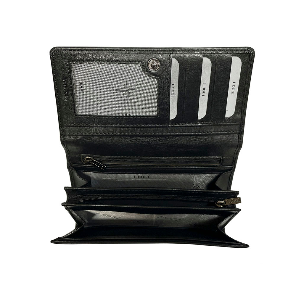 Жіночий чорний портмоне із натуральної шкіри Tony Perotti Cortina 5008 nero