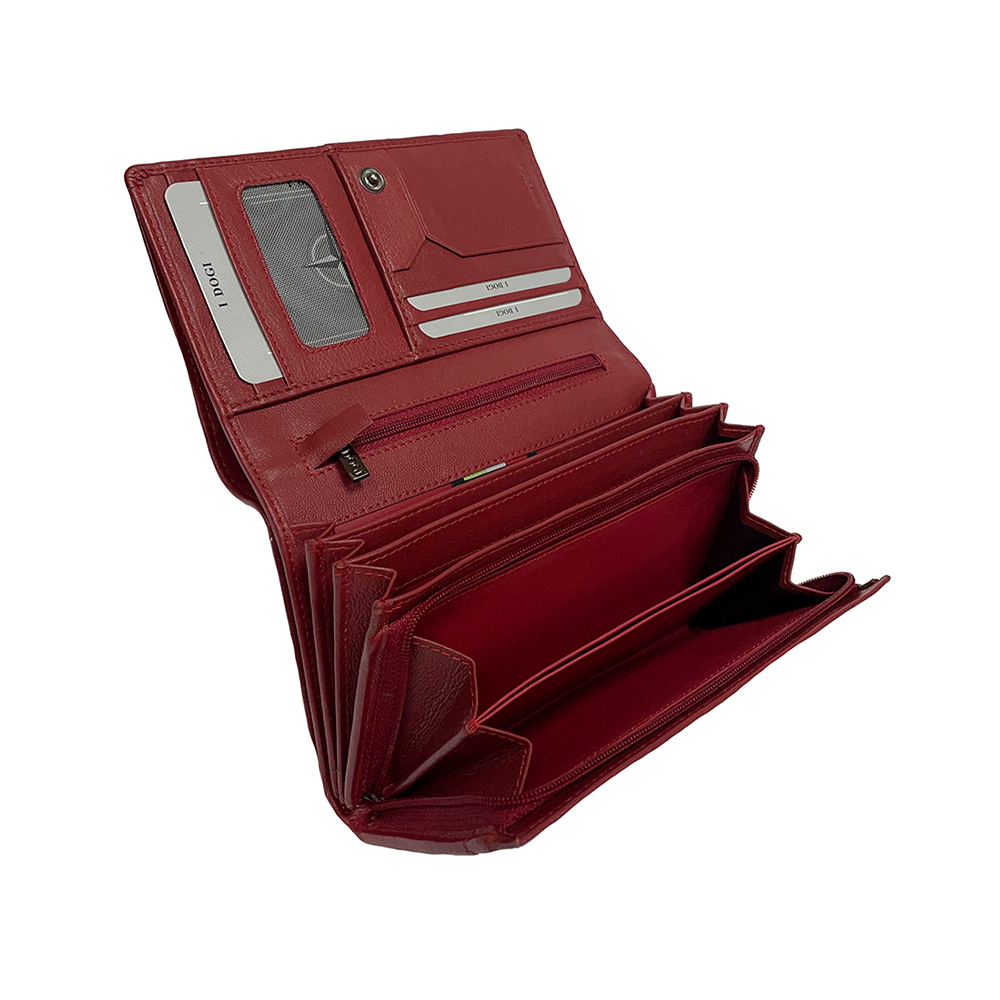 Жіночий шкіряний гаманець червоного кольору Tony Perotti Cortina 5032 rosso