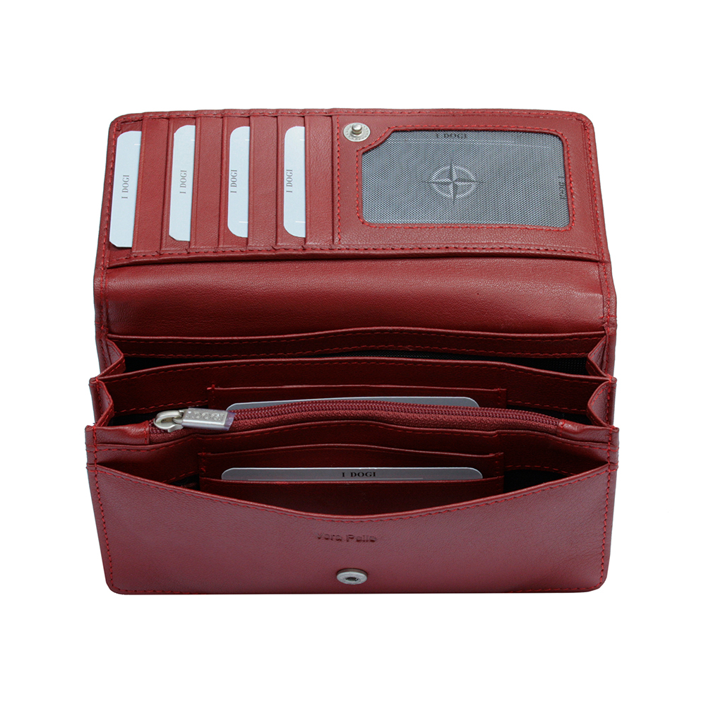 Красный женский кожаный кошелёк Tony Perotti Cortina 5072 rosso