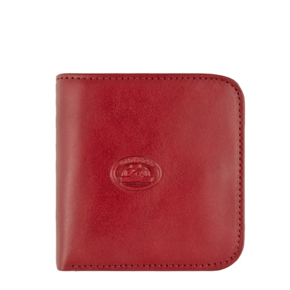 Жіночий шкіряний міні гаманець червоного кольору Tony Perotti Italico 1858S rosso