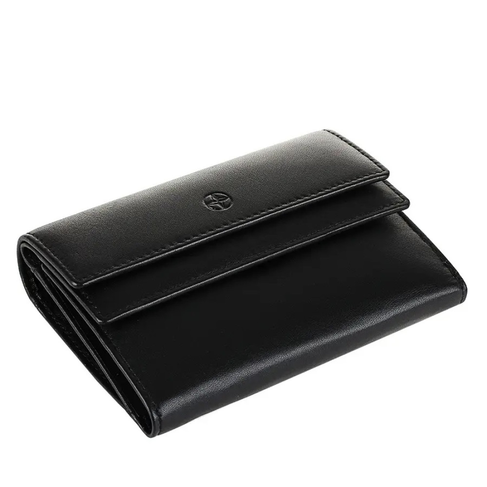 Жіночий шкіряний чорний портмоне Tony Perotti Cortina 5115 nero