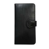 Чёрное портмоне-тревел кожаное Tony Perotti Accademia 2106 nero