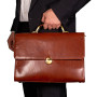 Класичний шкіряний портфель Tony Perotti Italico 7010 cognac
