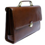 Класичний шкіряний портфель Tony Perotti Italico 7010 cognac
