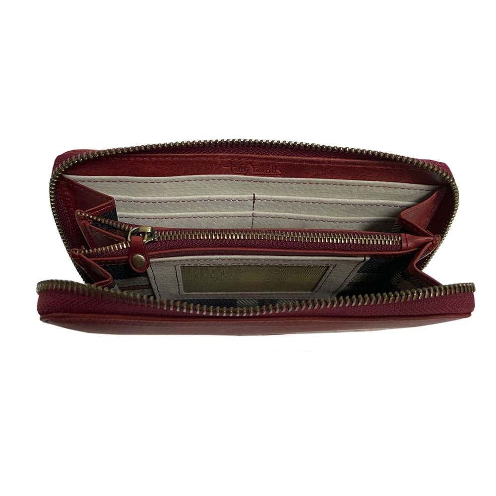 Шкіряне портмоне на блискавці Tony Perotti Arno 2250 rosso