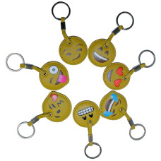 Набор брелков кожаных Tony Perotti Happy key Emoji