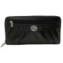 Жіночий шкіряний гаманець чорний Tony Perotti Swarovski 3160 nero