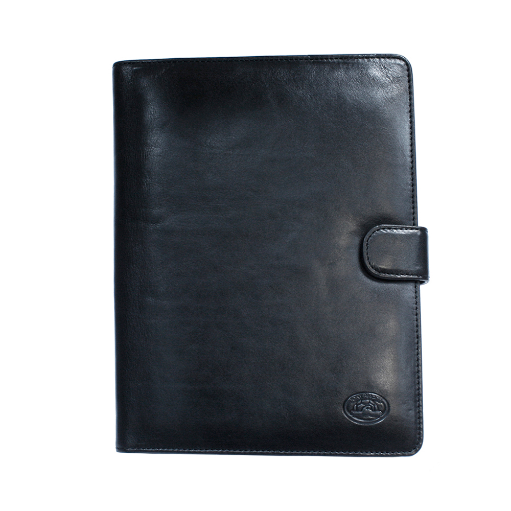 Чёрный кожаный блокнот Tony Perotti Italico 2590 nero
