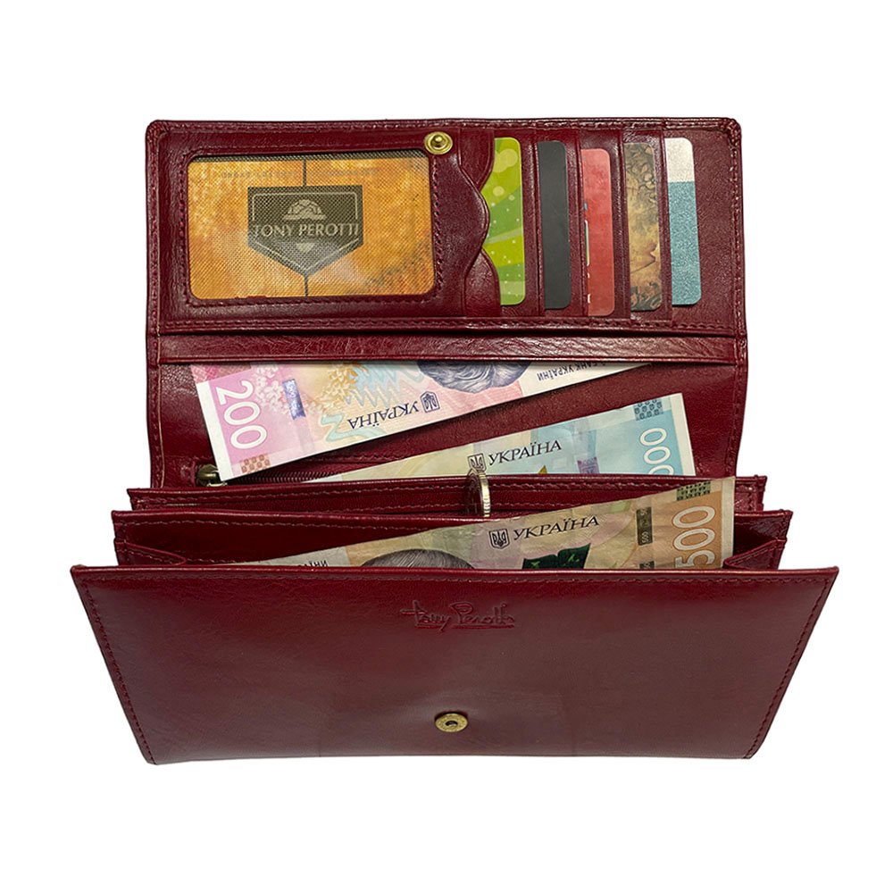 Красный женский портмоне TONY PEROTTI Italico 1073 rosso