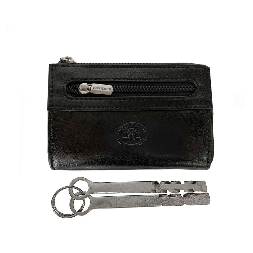 Чёрная большая ключница из кожи быка Tony Perotti Italico 1941L nero