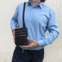 Коричнева шкіряна сумка через плече Tony Perotti Contatto 9019 moro