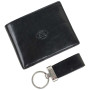 Кожаный подарочный набор из кошелька и брелка Tony Perotti Italico 534+KR133 nero