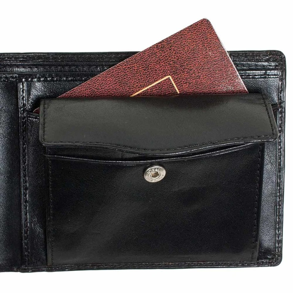Кожаный подарочный набор из кошелька и брелка Tony Perotti Italico 534+KR133 nero