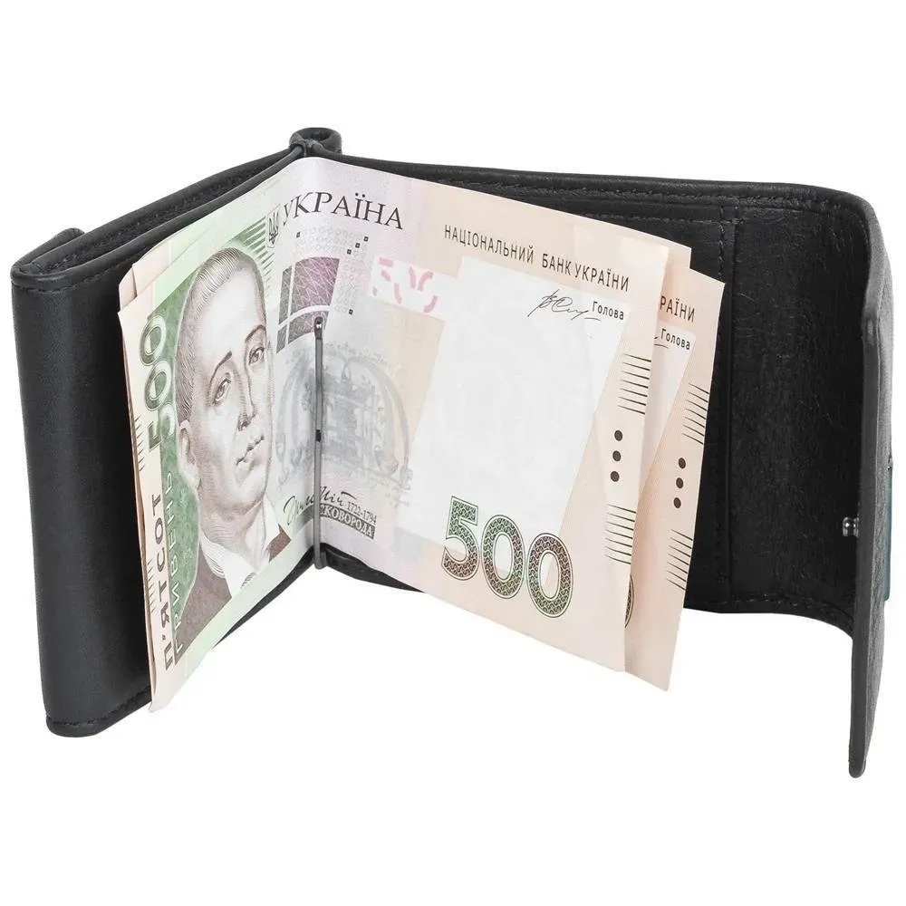 Кожаный портмоне с зажимом Tony Perotti Newcontatto 3595 nero