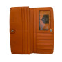 Тонкий женский кошелёк из натуральной кожи Tony Perotti Contatto 2701Z+RFID arancio