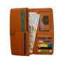Тонкий женский кошелёк из натуральной кожи Tony Perotti Contatto 2701Z+RFID arancio