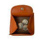 Женский кожаный мини кошелёк оранжевого цвета Tony Perotti Contatto 1858S-D+RFID arancio