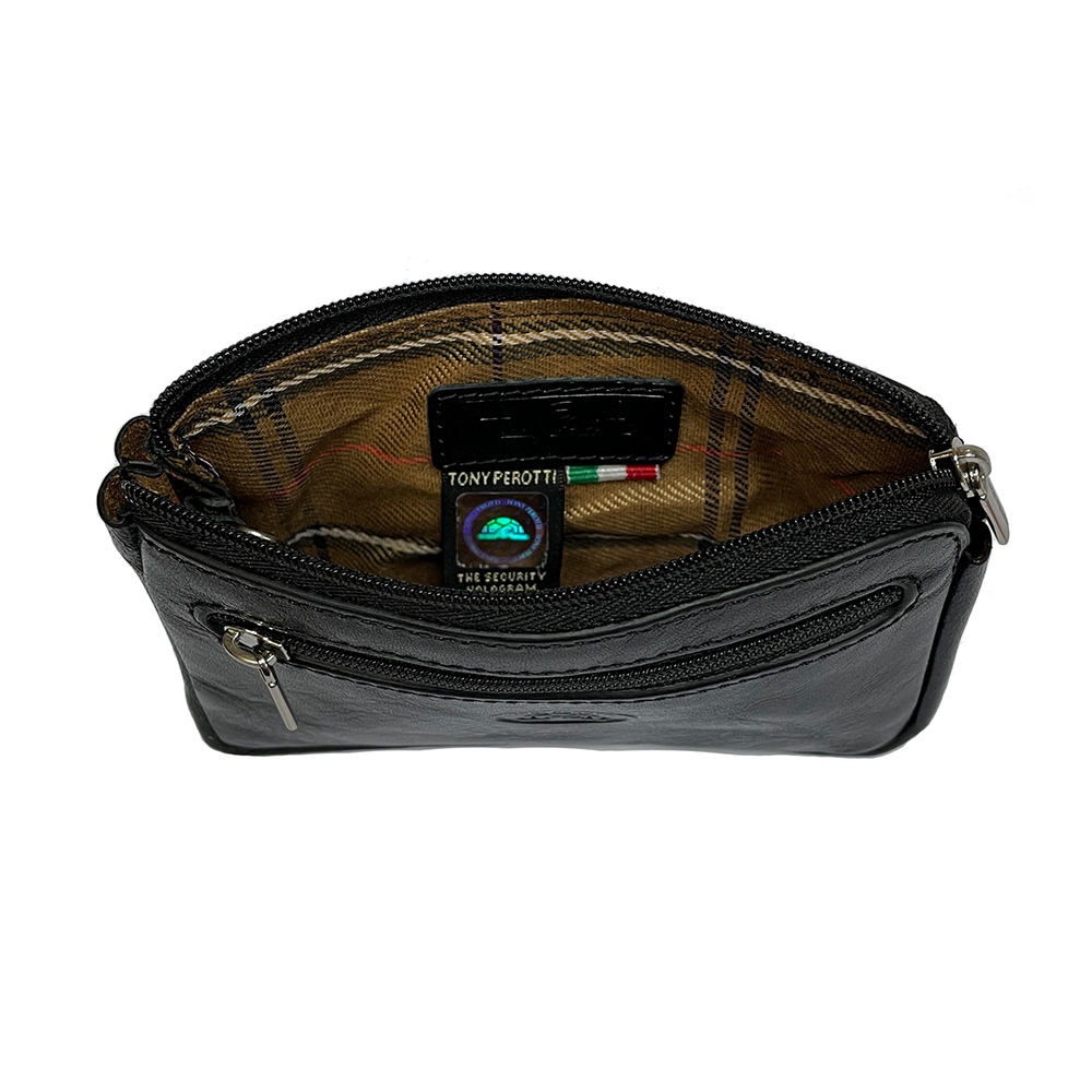 Чорна ключница из кожи быка Tony Perotti Italico 1940 nero