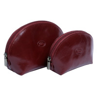 Набор кожаных косметичек Tony Perotti Italico 1583L + 1583M rosso (красный)