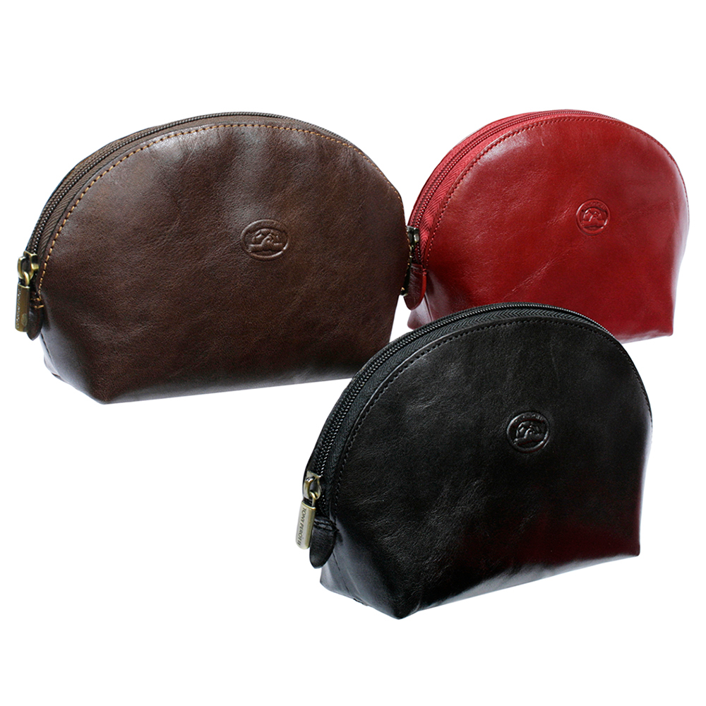 Набор кожаных косметичек Tony Perotti Italico 1583L + 1583M rosso (красный)