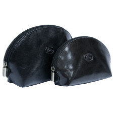 Набор кожаных косметичек Tony Perotti Italico 1583L+1583M nero
