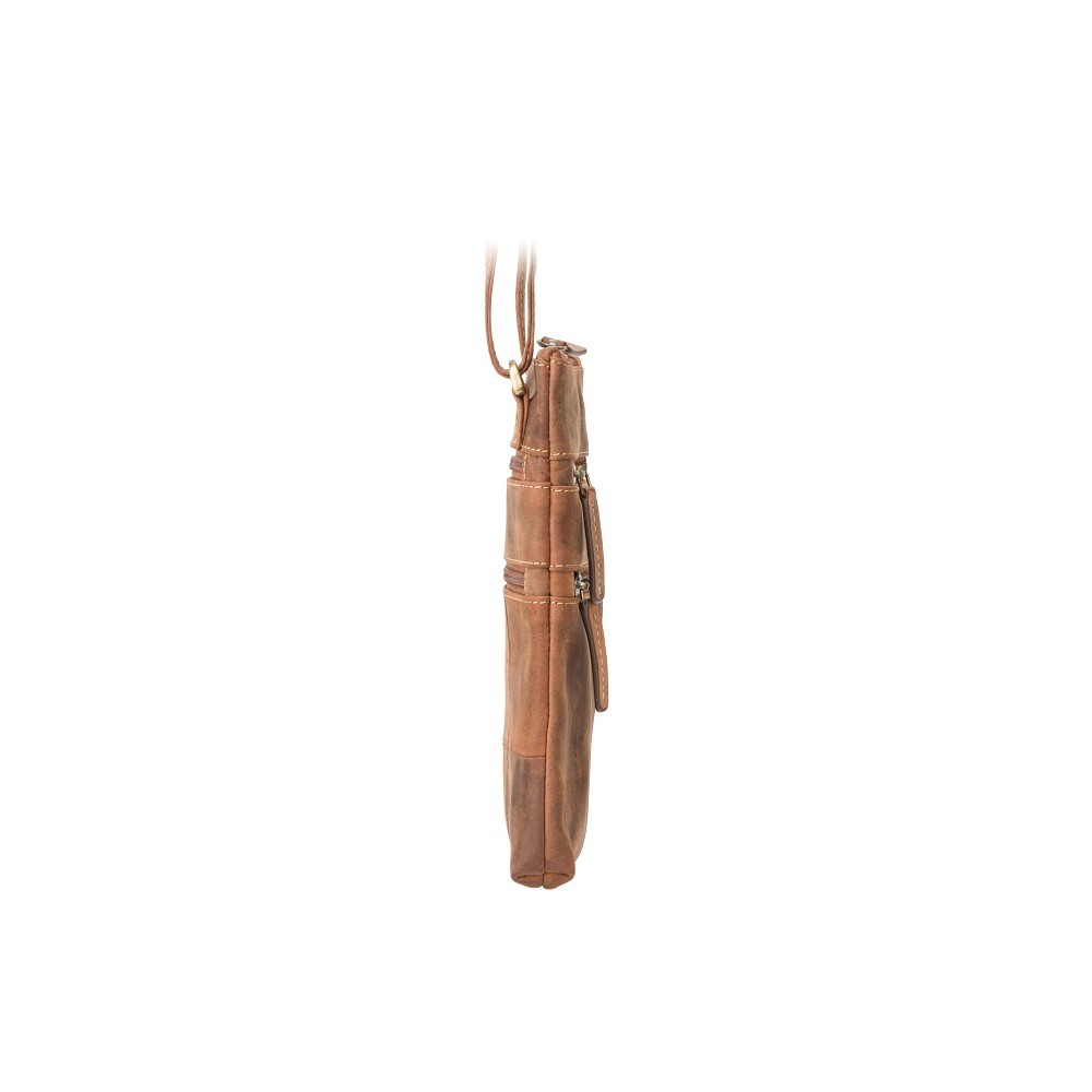 Коричнева міні жіноча сумочка через плече 18606 Oil Tan