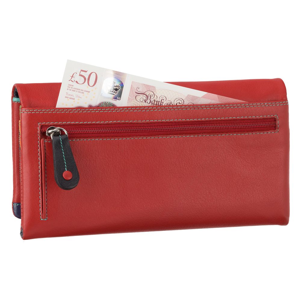 Женский кожаный кошелёк красного цвета Visconti CM72 RED/RHUMBA
