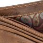 Коричневый мужской кожаный кошелёк без защелки Visconti ART50 SADDLE TAN