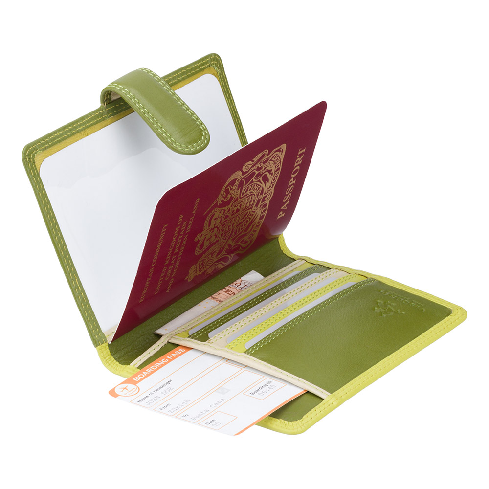 Обложка для паспорта Visconti RB75 LIME M Sumba (Lime Multi)