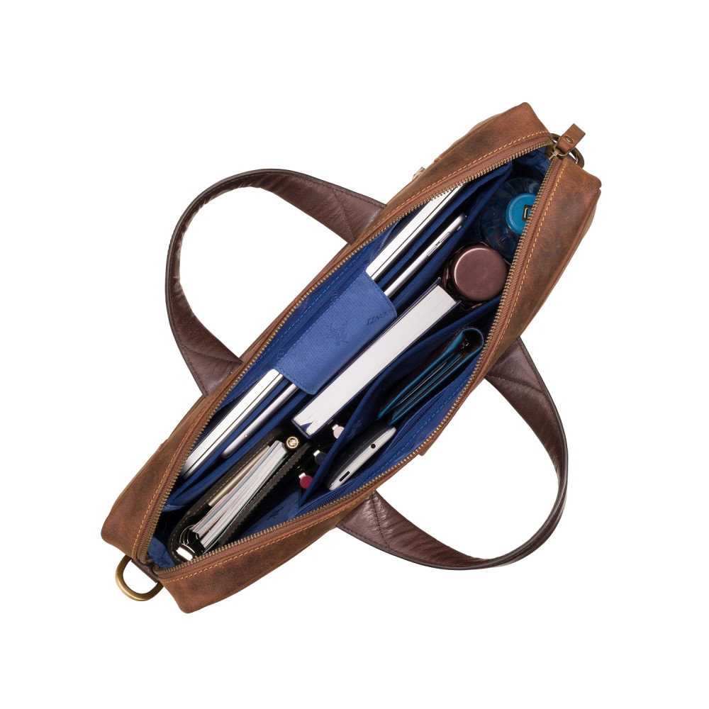 Коричневая кожаная сумка под документы Visconti TC78 TAN Octo 15 (Havana Tan)