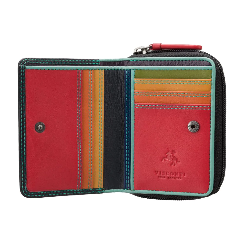 Чёрный женский кошелек Visconti RB53 BLK/RHUMBA c RFID