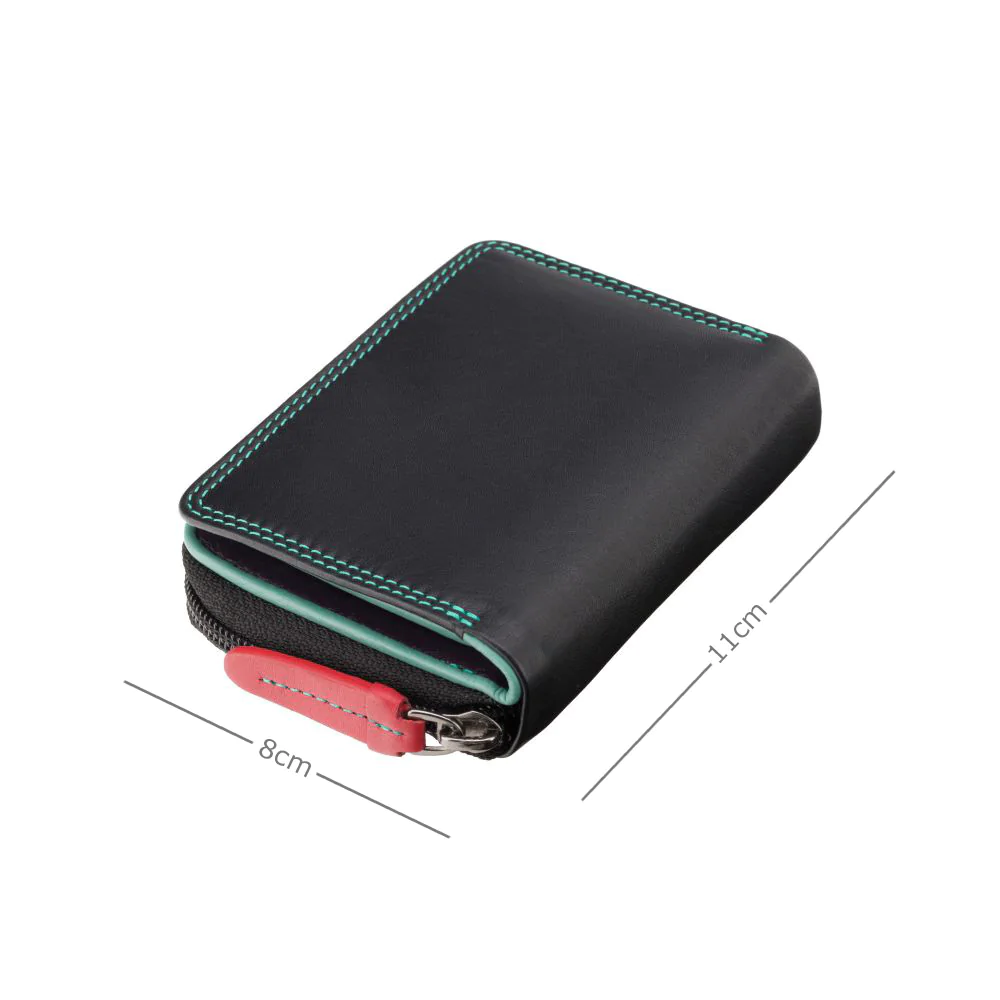 Чёрный женский кошелек Visconti RB53 BLK/RHUMBA c RFID