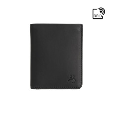 Миниатюрный кожаный кошелёк Visconti VSL41 BLK BLUE Clipper