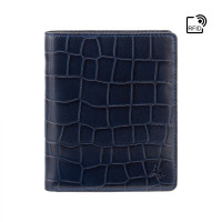 Синий кошелёк из кожи под рептилию Visconti CR93 BLUE Predator c RFID